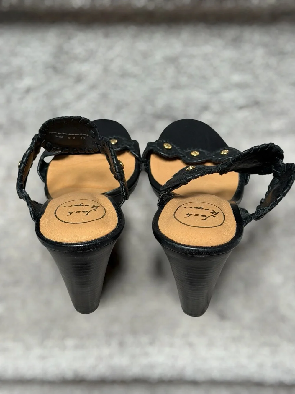 Jack Rogers Luccia Wedge Sandals Floral Medallion Leather Resort Coastal Boho